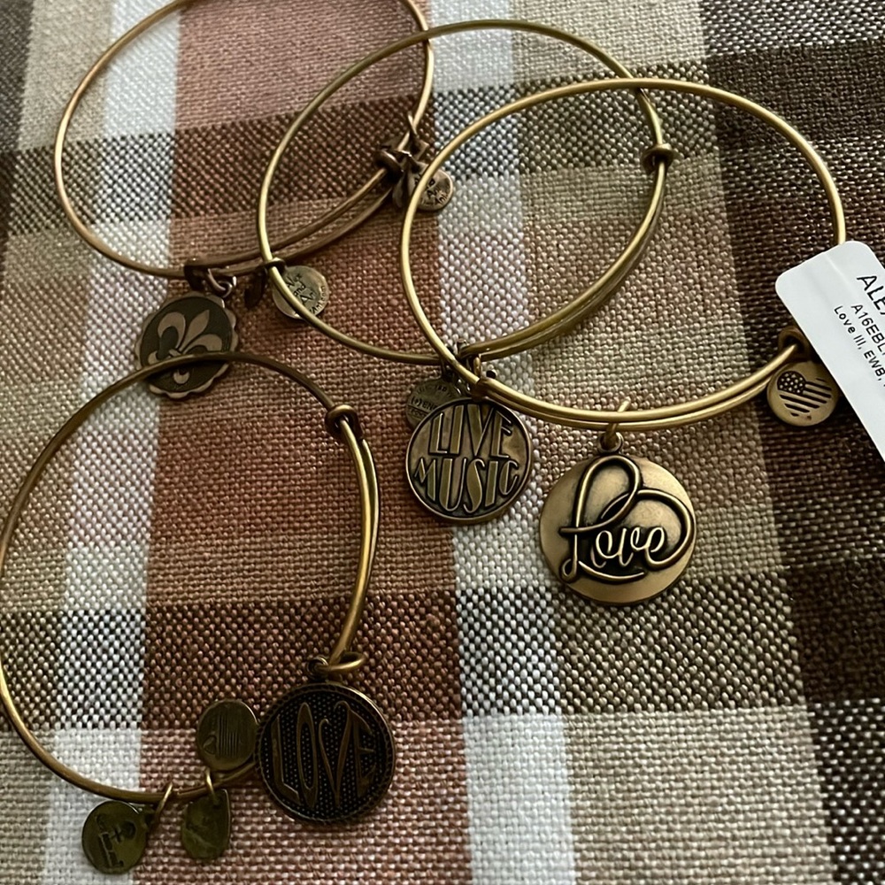 Alex & Ani vintage beaded bangles